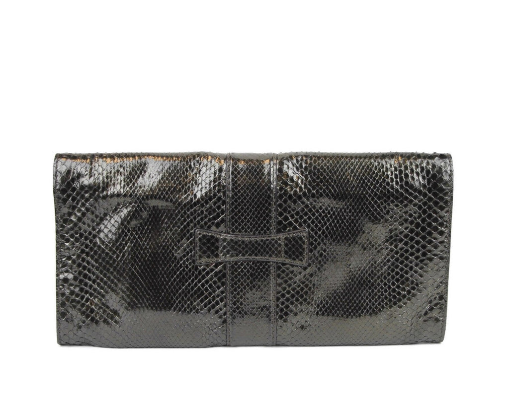 Gucci Women's Python Soft Stirrup Clutch Bag