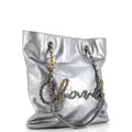 Chanel Signature Shopping Tote Leather with Metal