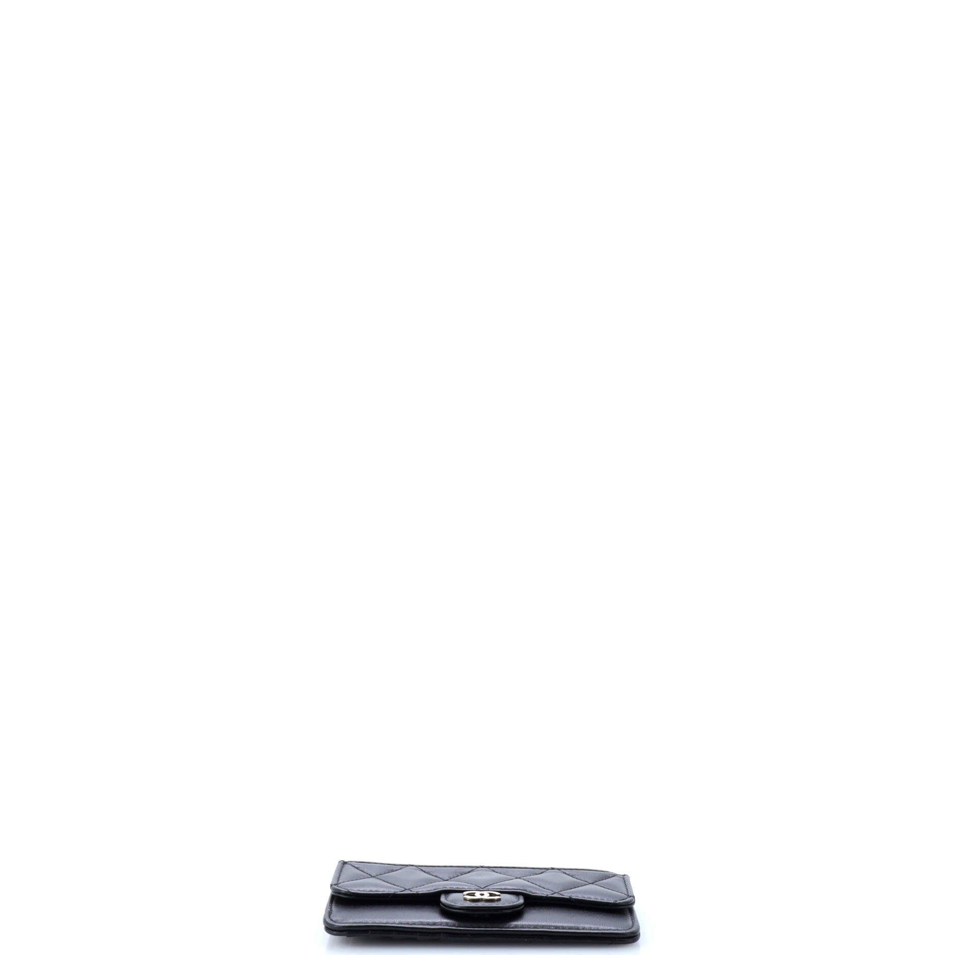 Chanel Flap Zip Card Holder Quilted Lambskin