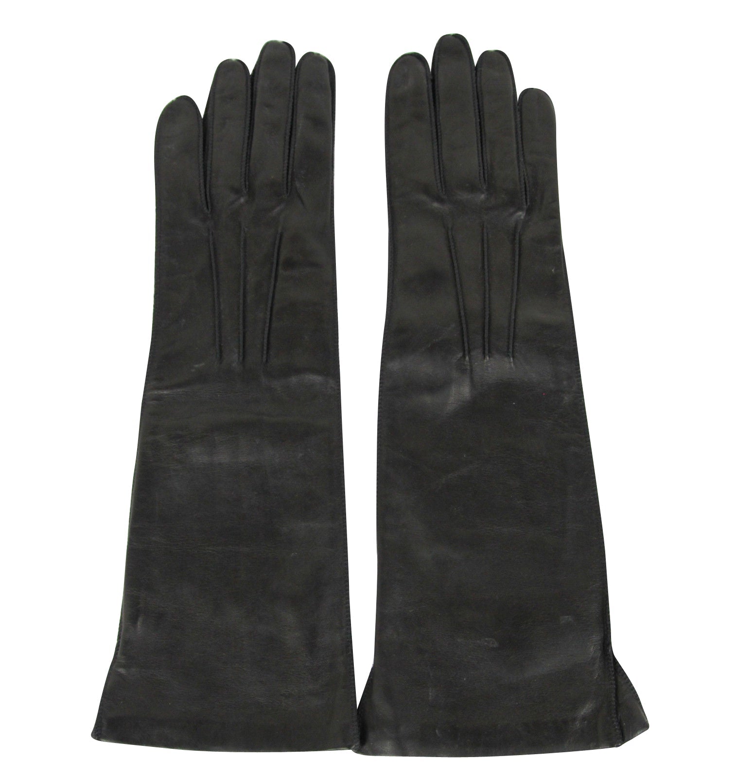 Bottega Veneta Women's Black Leather Long Gloves