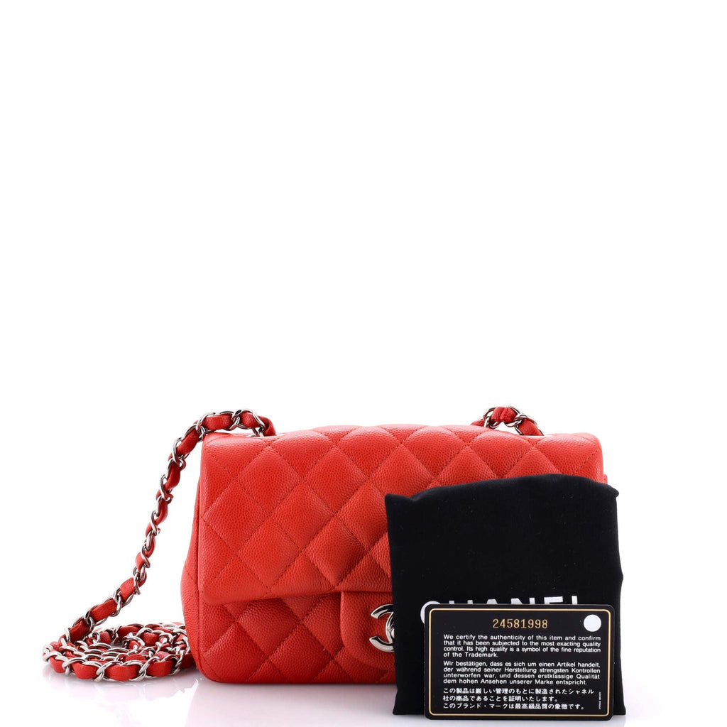 Chanel Classic Single Flap Bag Quilted Caviar Mini