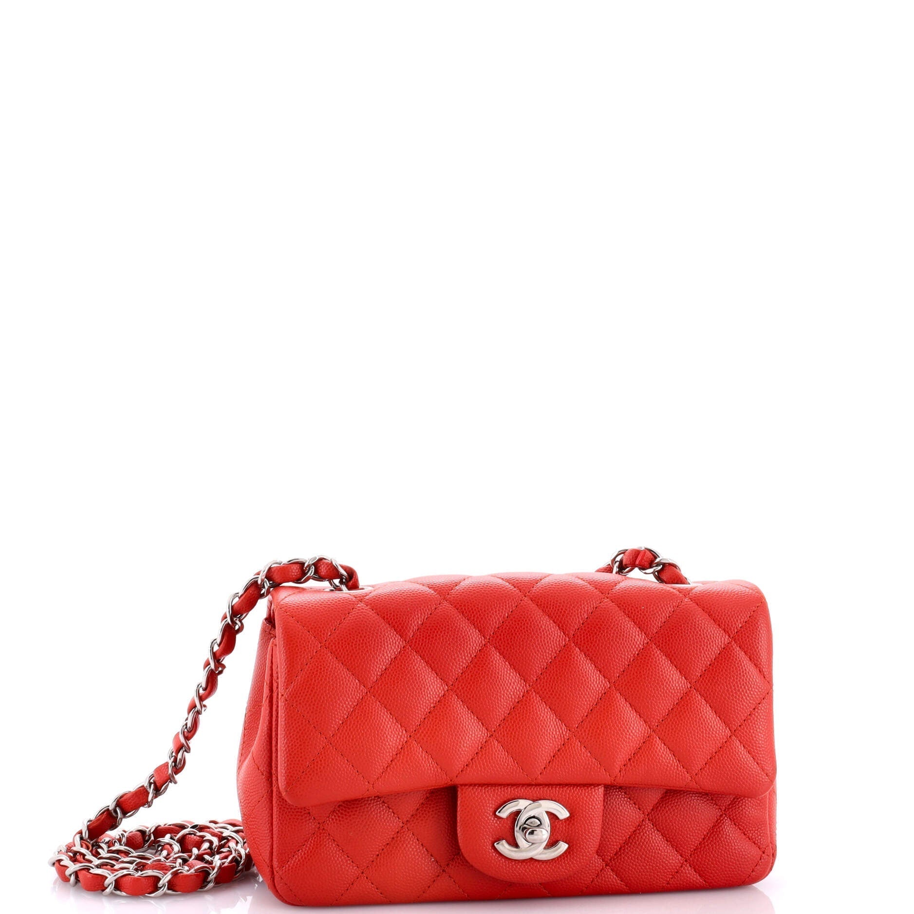 Chanel Classic Single Flap Bag Quilted Caviar Mini