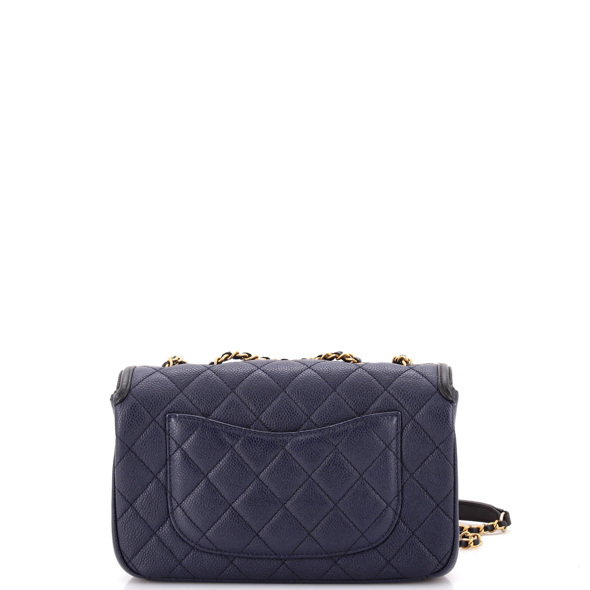 Chanel Filigree Flap Bag Quilted Caviar Small