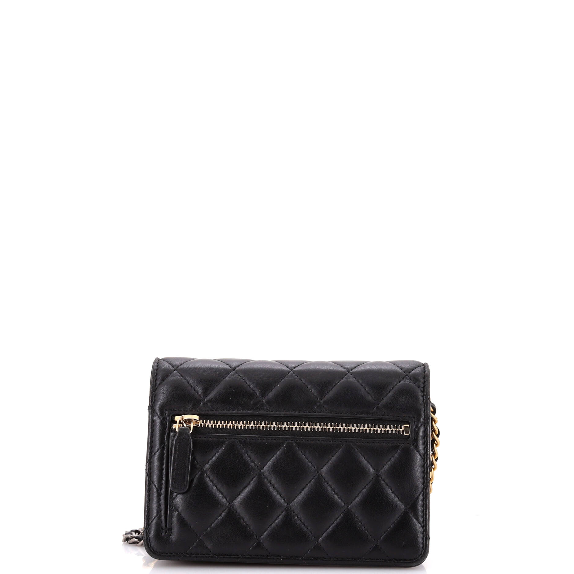 Chanel Coco Clips Wallet on Chain Embellished Quilted Lambskin Mini