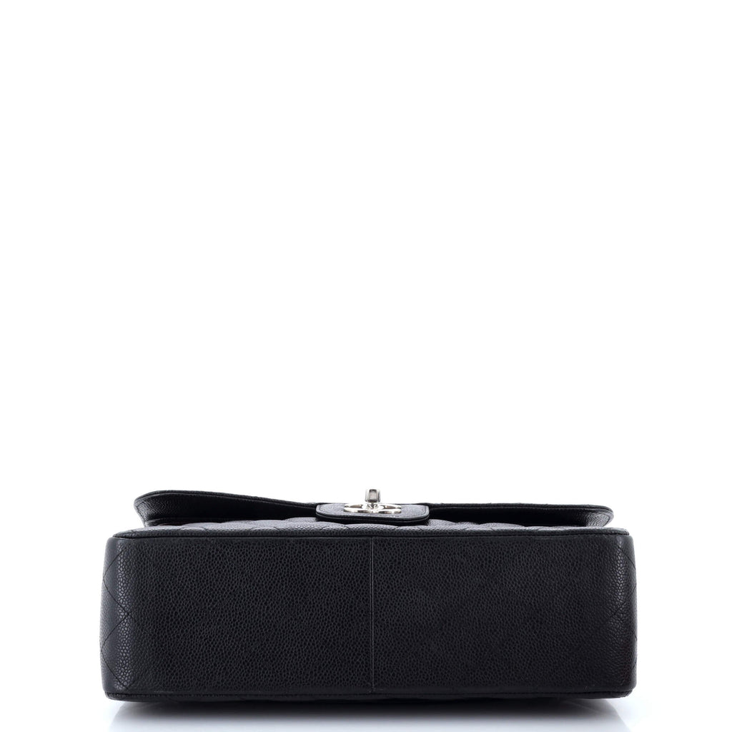 Chanel Classic Double Flap Bag Quilted Caviar Jumbo
