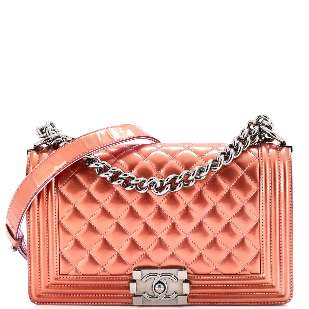 Chanel Boy Flap Bag Quilted  Old Medium