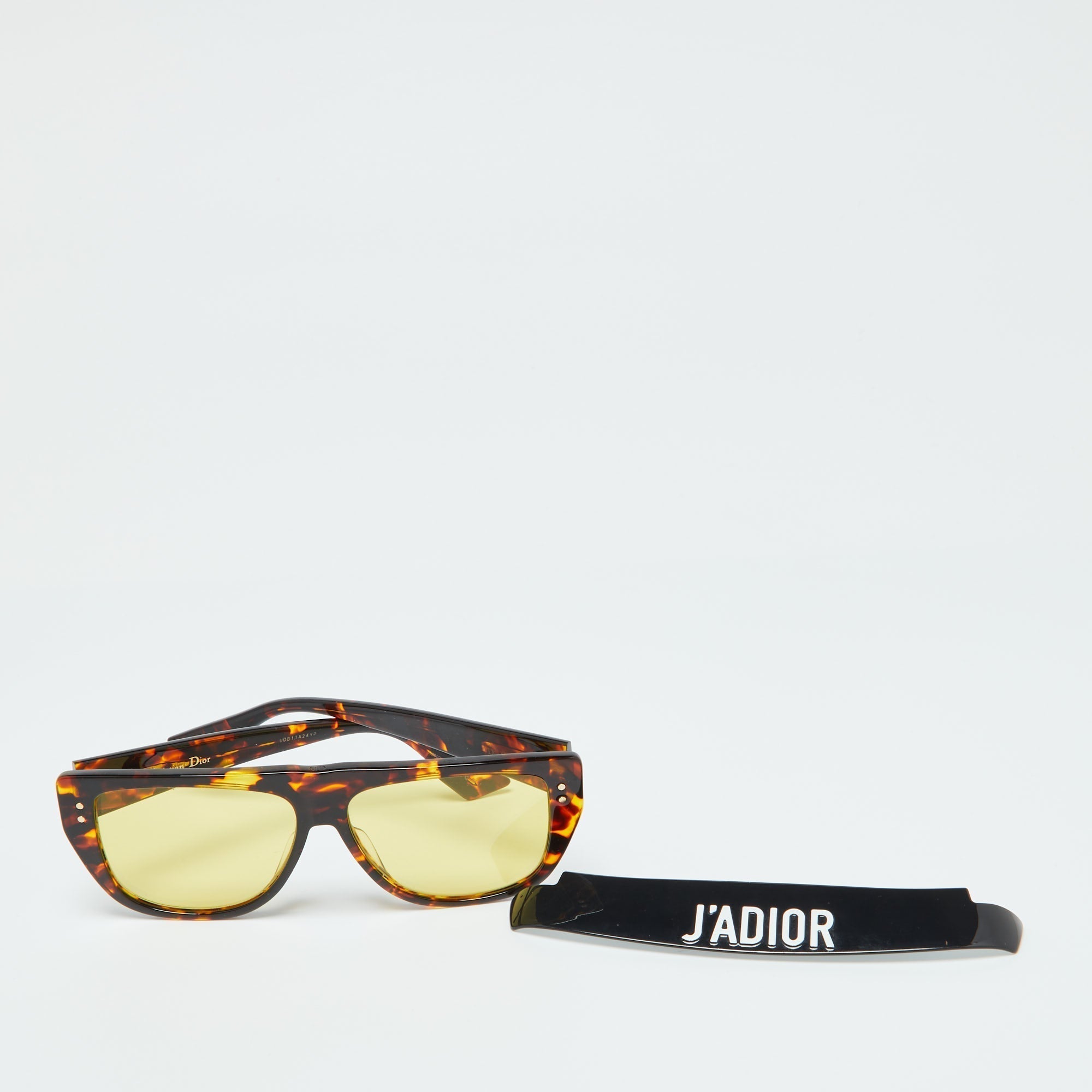 Dior Br Havana/yellow 086Ho Diorclub2 Rectangle Sunglasses