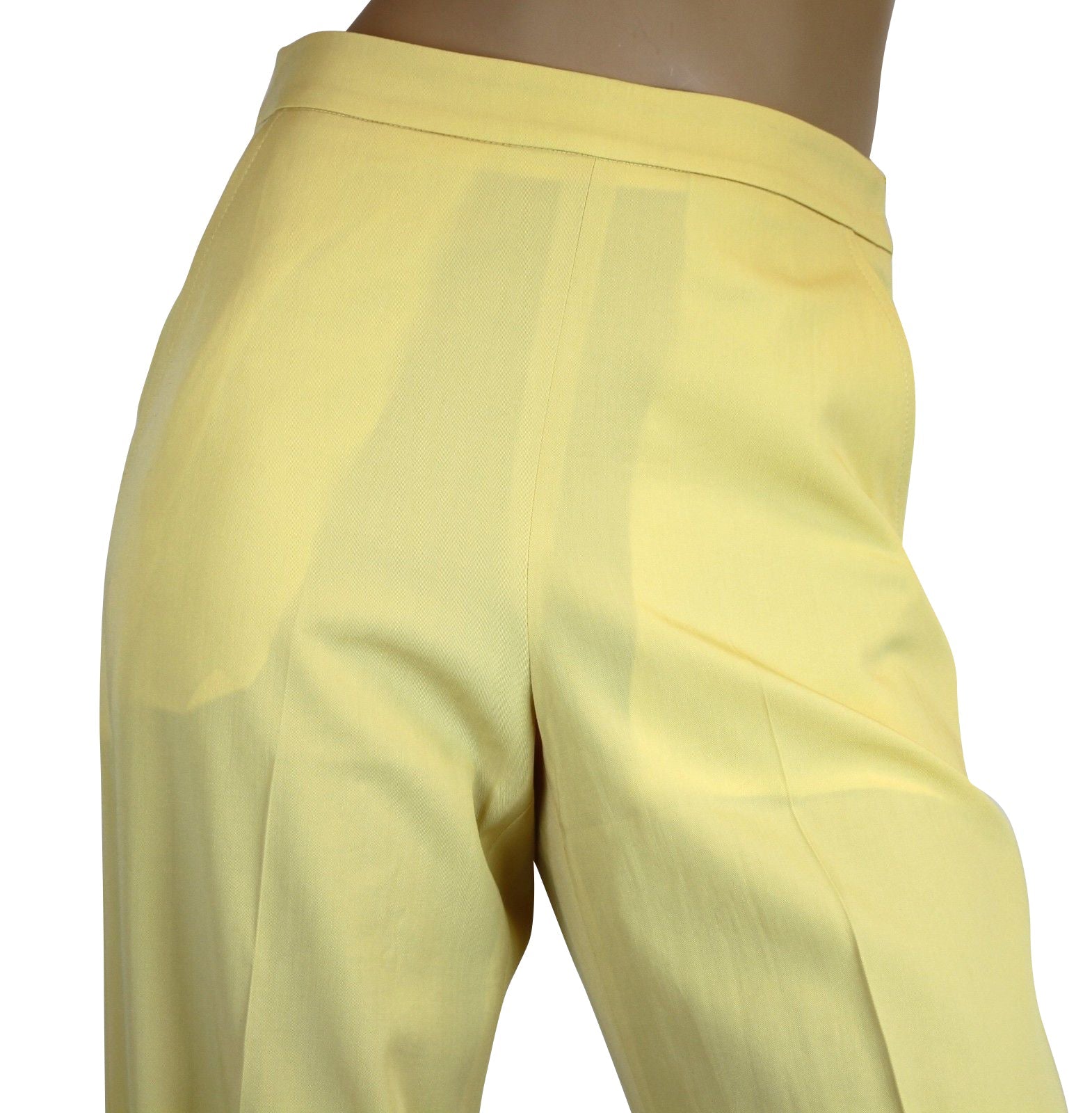 Bottega Veneta Women's Yellow Virgin Wool Pants (38)