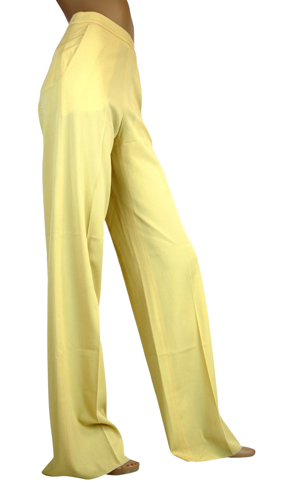Bottega Veneta Women's Yellow Virgin Wool Pants (38)