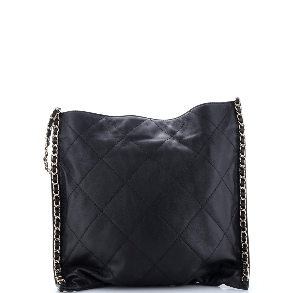 Chanel Flat Shopping Bag Quilted Calfskin Medium