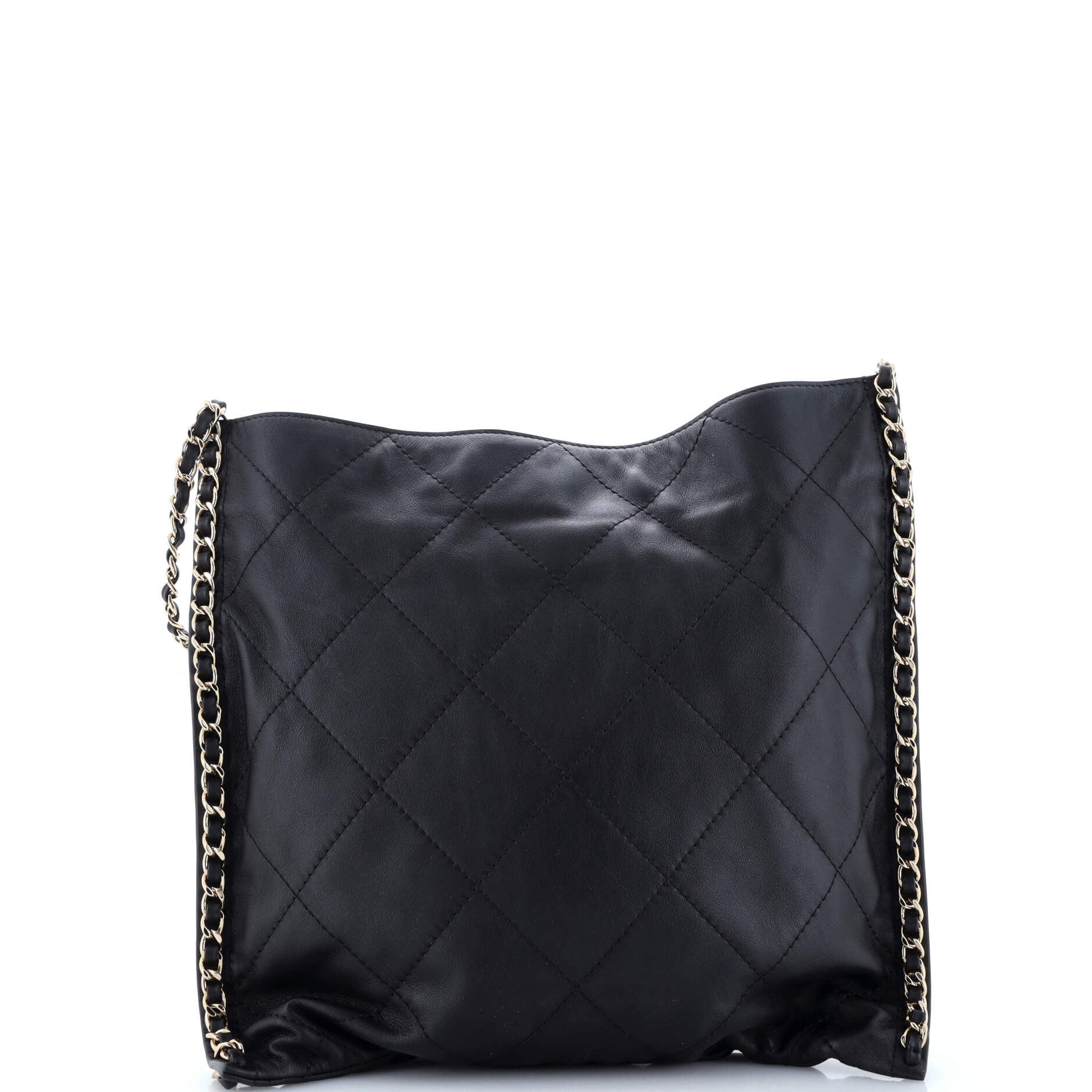 Chanel Flat Shopping Bag Quilted Calfskin Medium