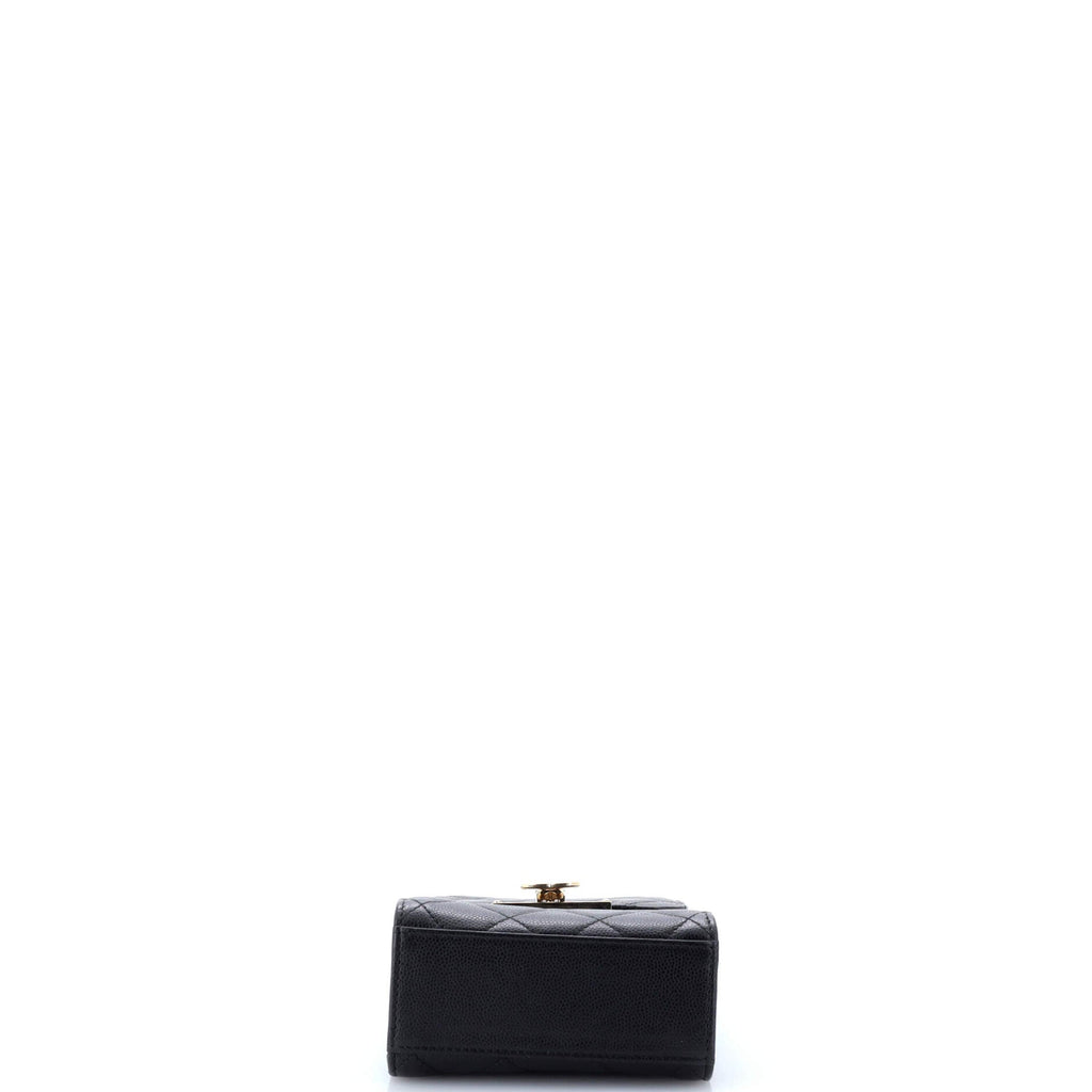 Chanel Golden Class Phone Holder Crossbody Bag Quilted Caviar
