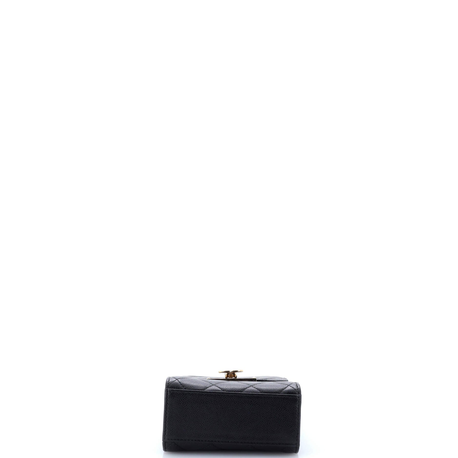 Chanel Golden Class Phone Holder Crossbody Bag Quilted Caviar