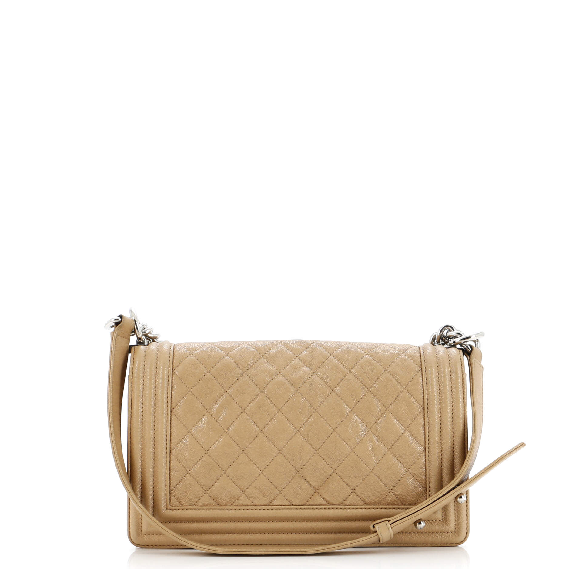 Chanel Boy Flap Bag Quilted Caviar Old Medium