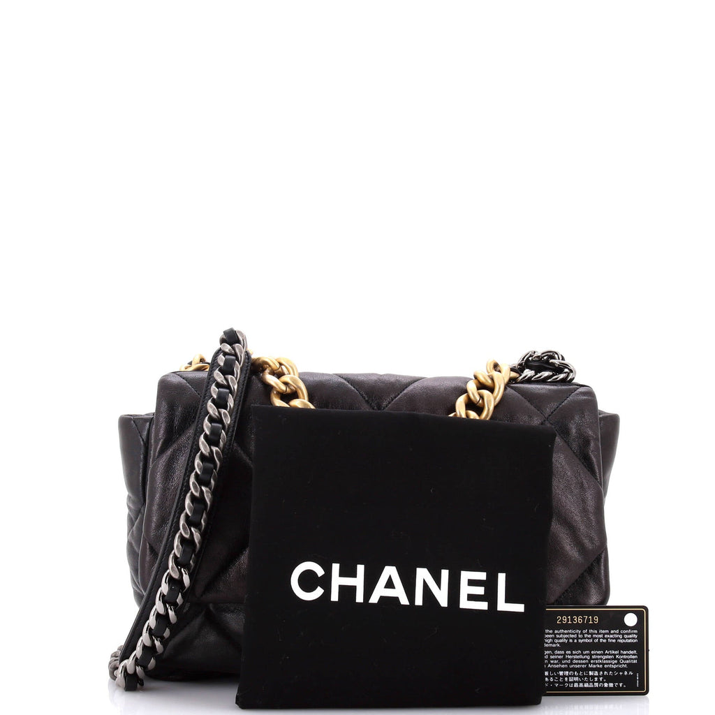 Chanel 19 Flap Bag Quilted Leather Large