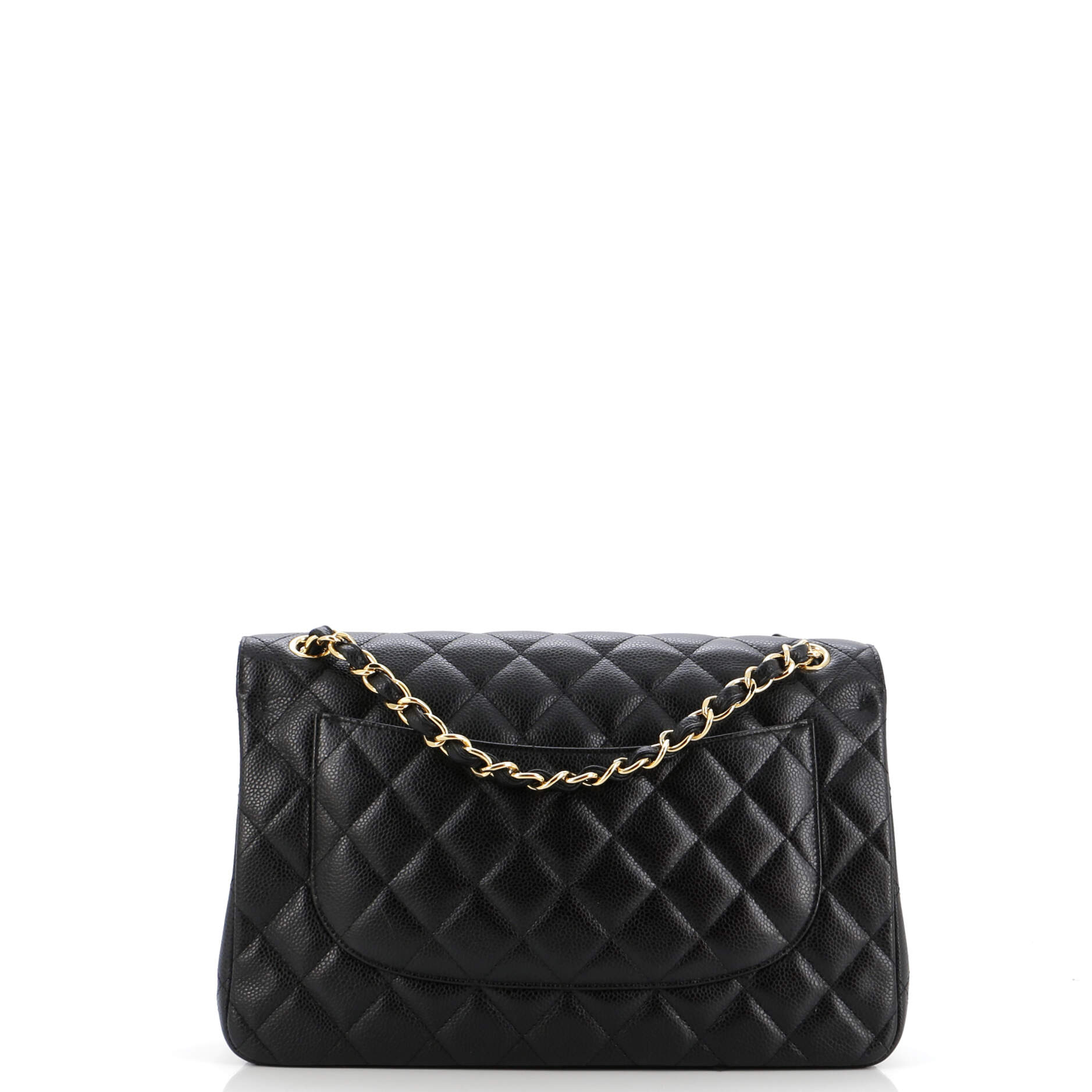 Chanel Classic Double Flap Bag Quilted Caviar Jumbo