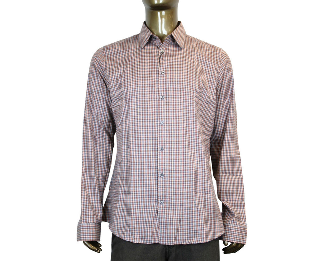 Gucci Men's Multicolor Dress Shirt Slim Fit Check