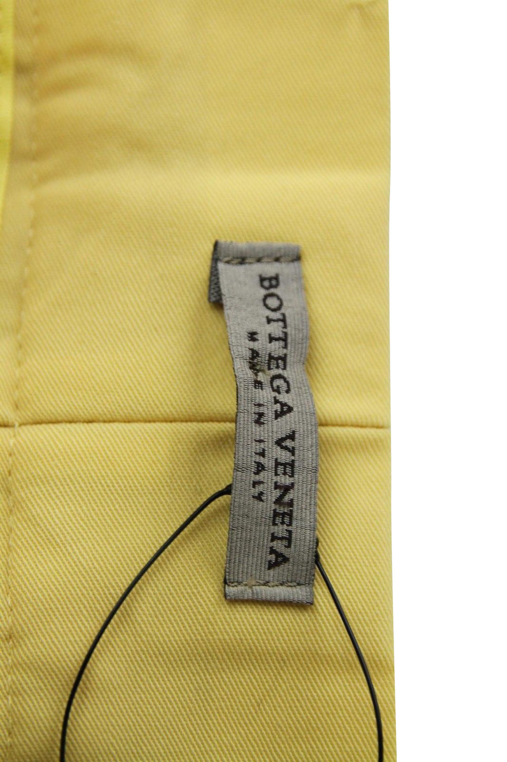 Bottega Veneta Women's Belt Line Yellow Virgin Wool Dress Pant (44)