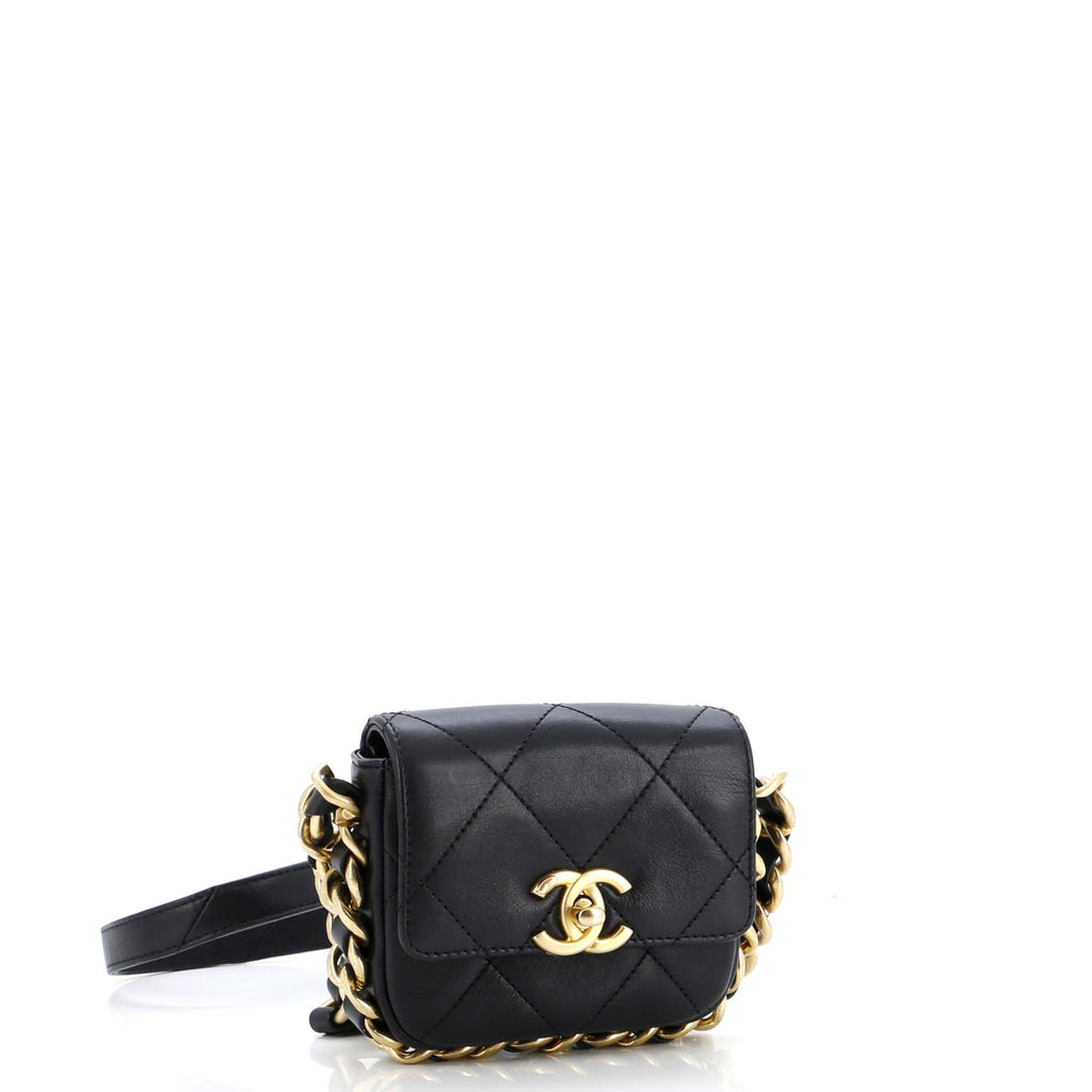 Chanel Framing Chain Flap Bag Quilted Calfskin Mini