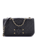 Chanel Filigree Flap Bag Quilted Caviar Medium