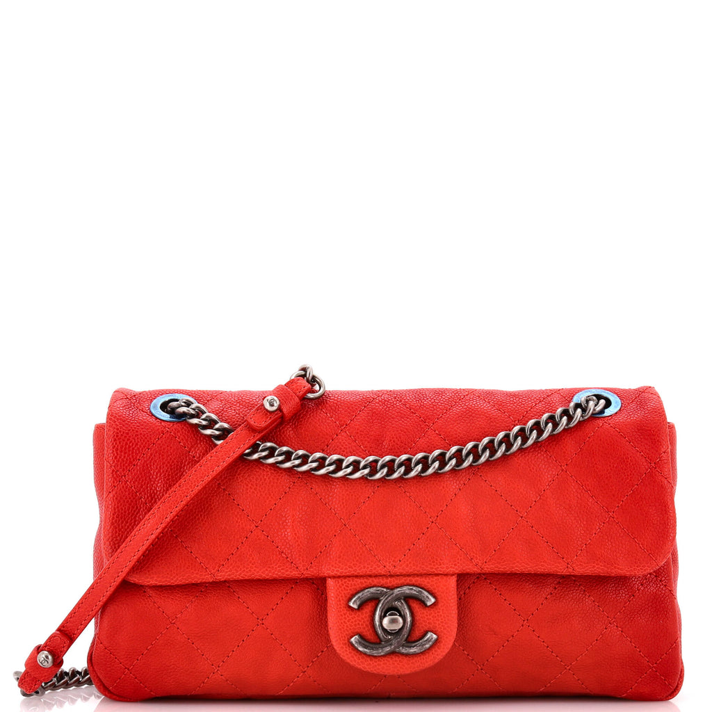 Chanel Simply CC Flap Bag Quilted Caviar Medium