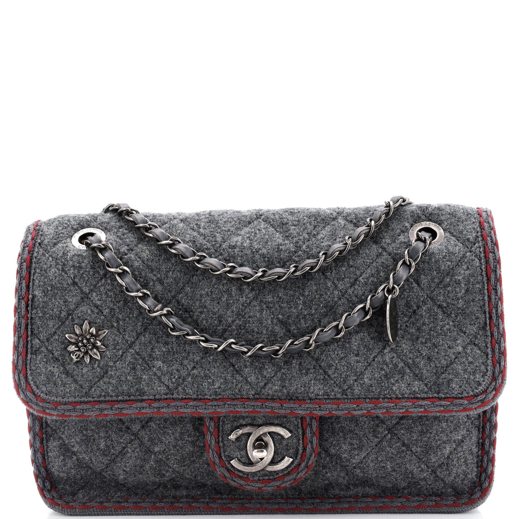 Chanel Paris-Salzburg Flap Bag Quilted Wool Medium
