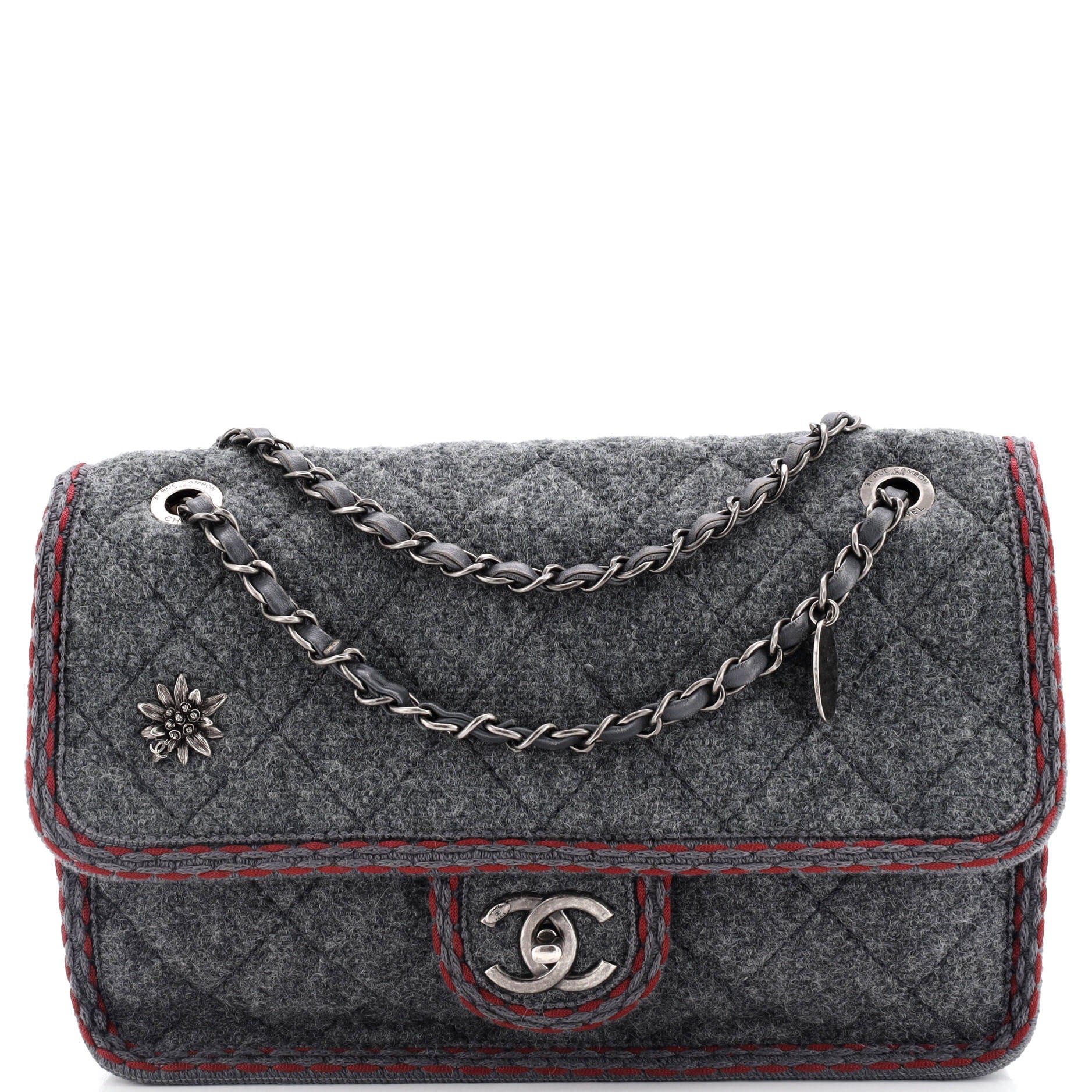 Chanel Paris-Salzburg Flap Bag Quilted Wool Medium