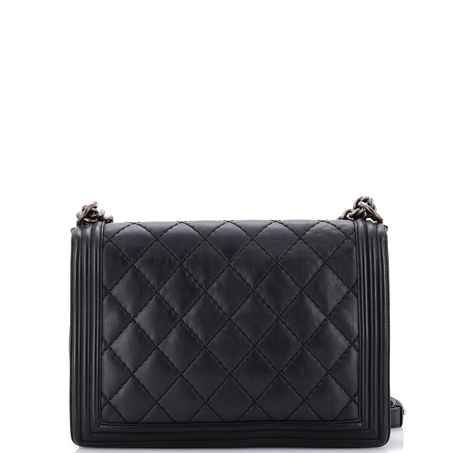 Chanel Stitch Boy Flap Bag Quilted Calfskin New Medium