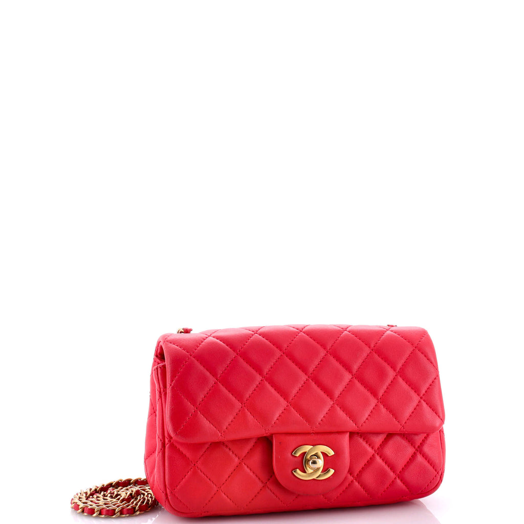 Chanel Pearl Crush Flap Bag Quilted Lambskin Mini
