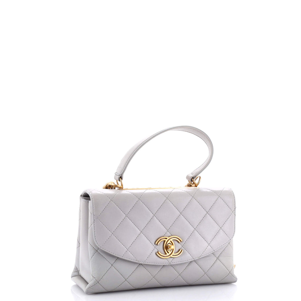 Chanel Trendy Spirit Top Handle Bag Quilted Lambskin Medium