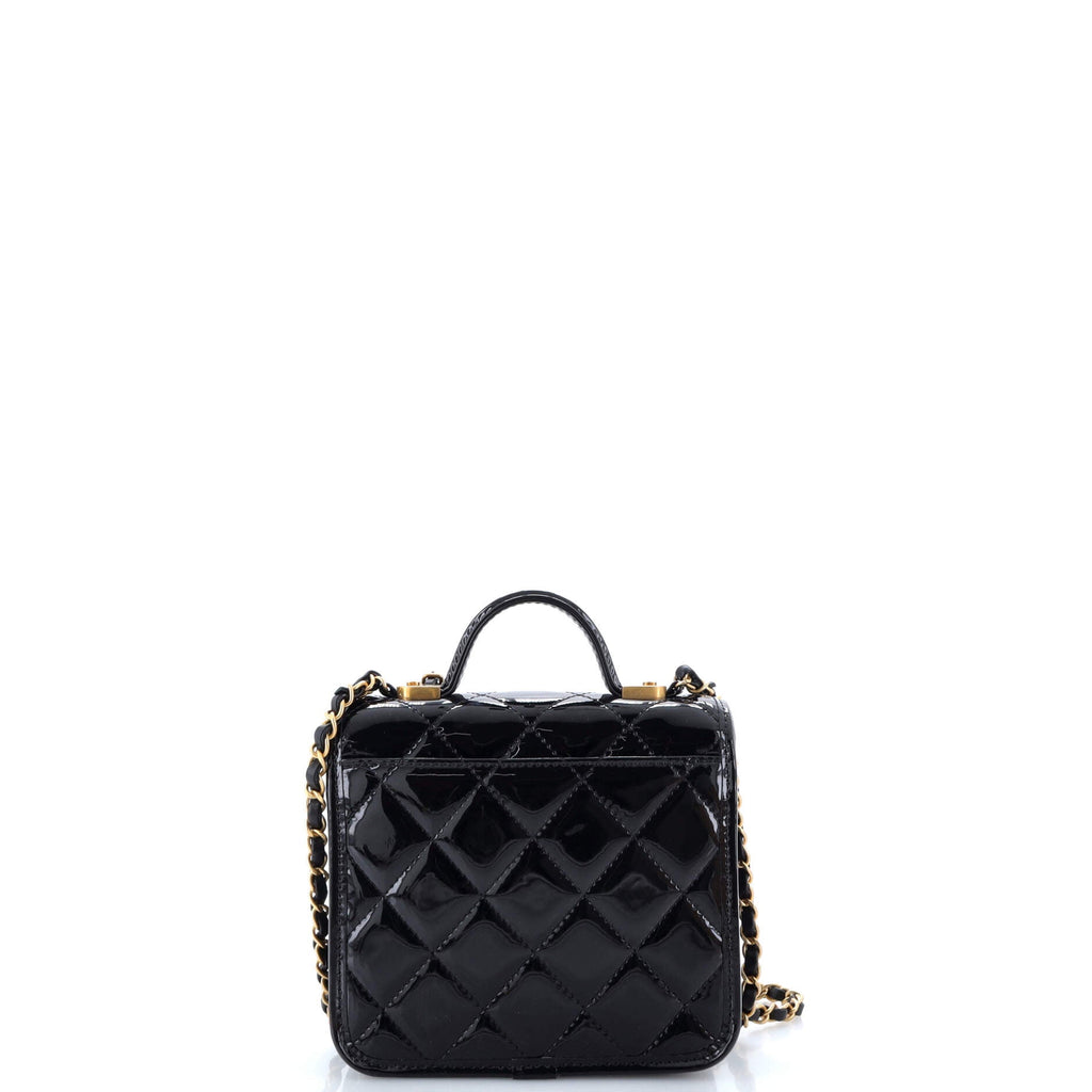Chanel School Memory Top Handle Flap Bag Quilted  Mini