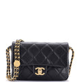 Chanel Twist Your Buttons Flap Bag Quilted Caviar Small