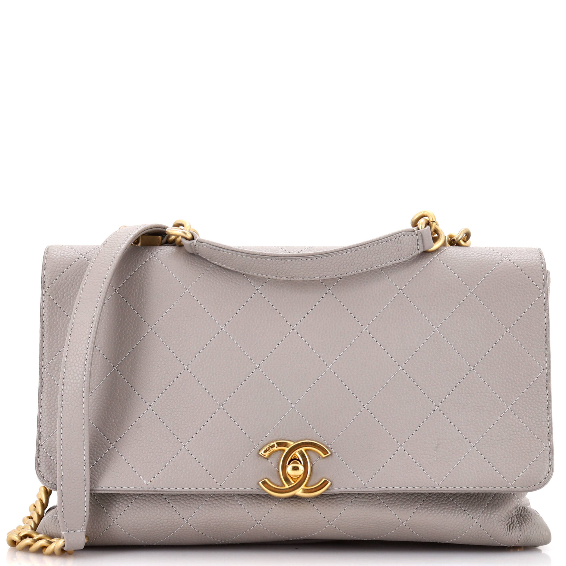 Chanel Chic Affinity Top Handle Bag Stitched Caviar Medium