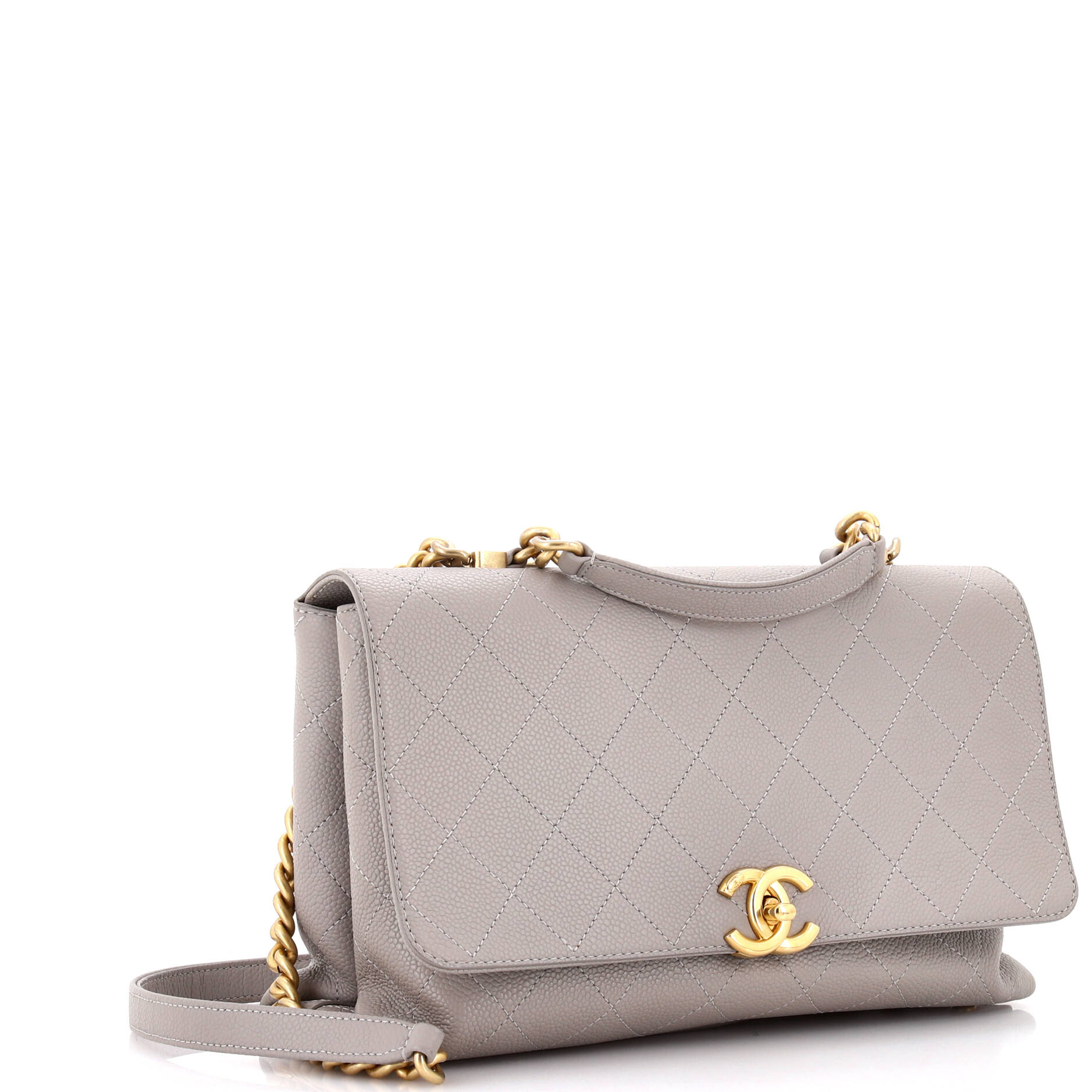 Chanel Chic Affinity Top Handle Bag Stitched Caviar Medium