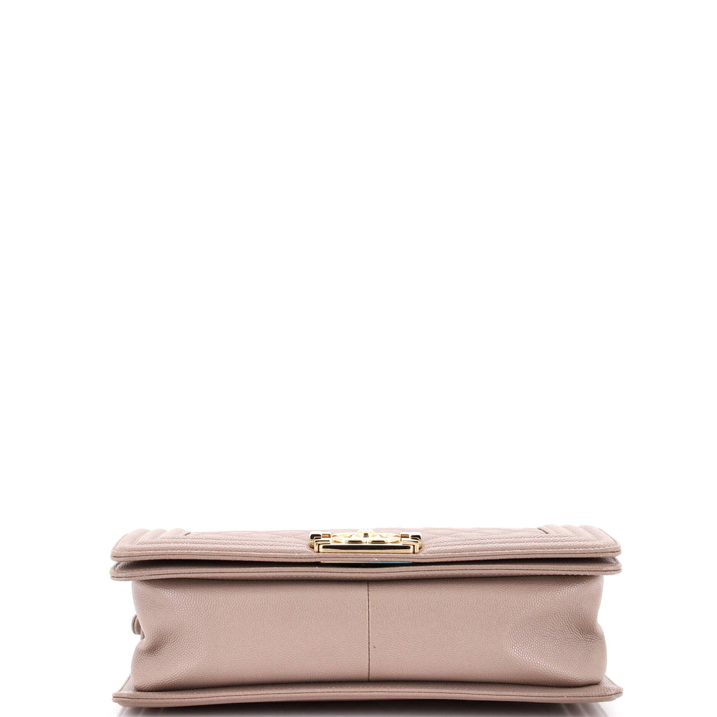 Chanel Boy Flap Bag Quilted Caviar Old Medium