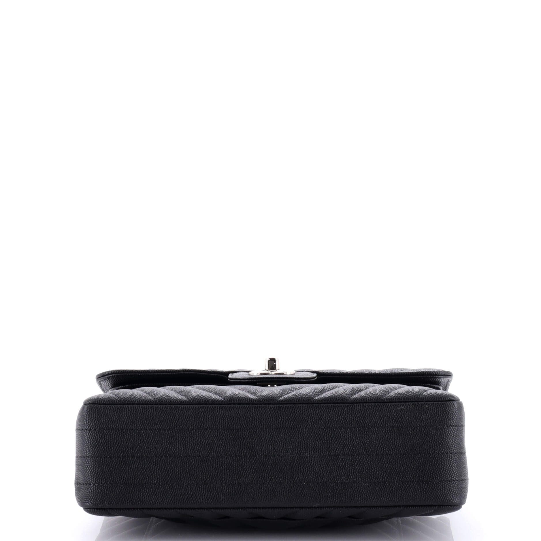 Chanel Classic Double Flap Bag Chevron Caviar Small