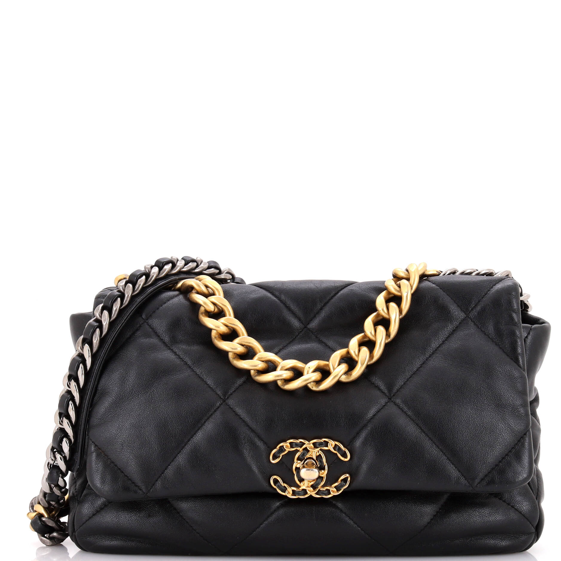 Chanel 19 Flap Bag Quilted Leather Large