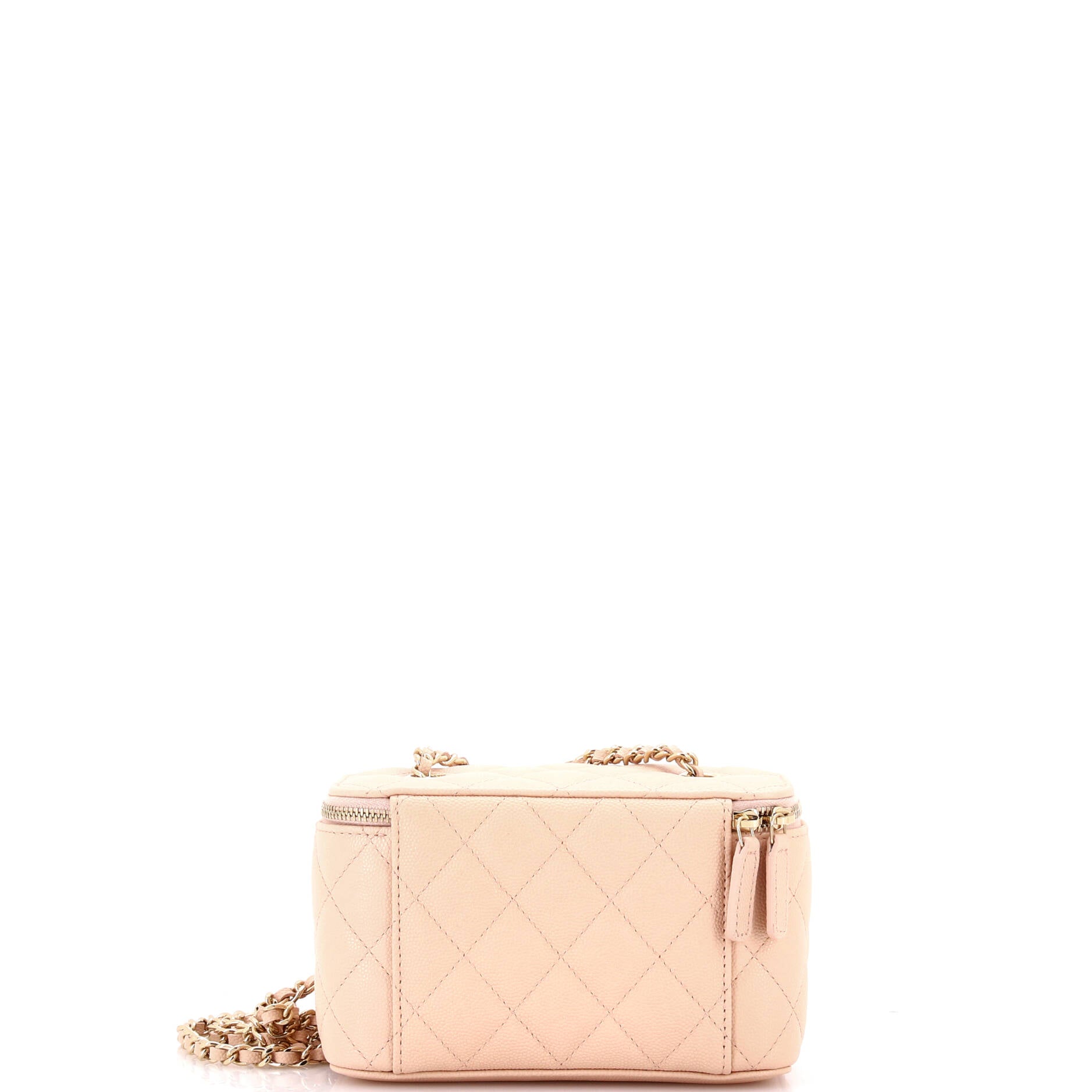 Chanel Classic Vanity Case with Chain Quilted Caviar Small
