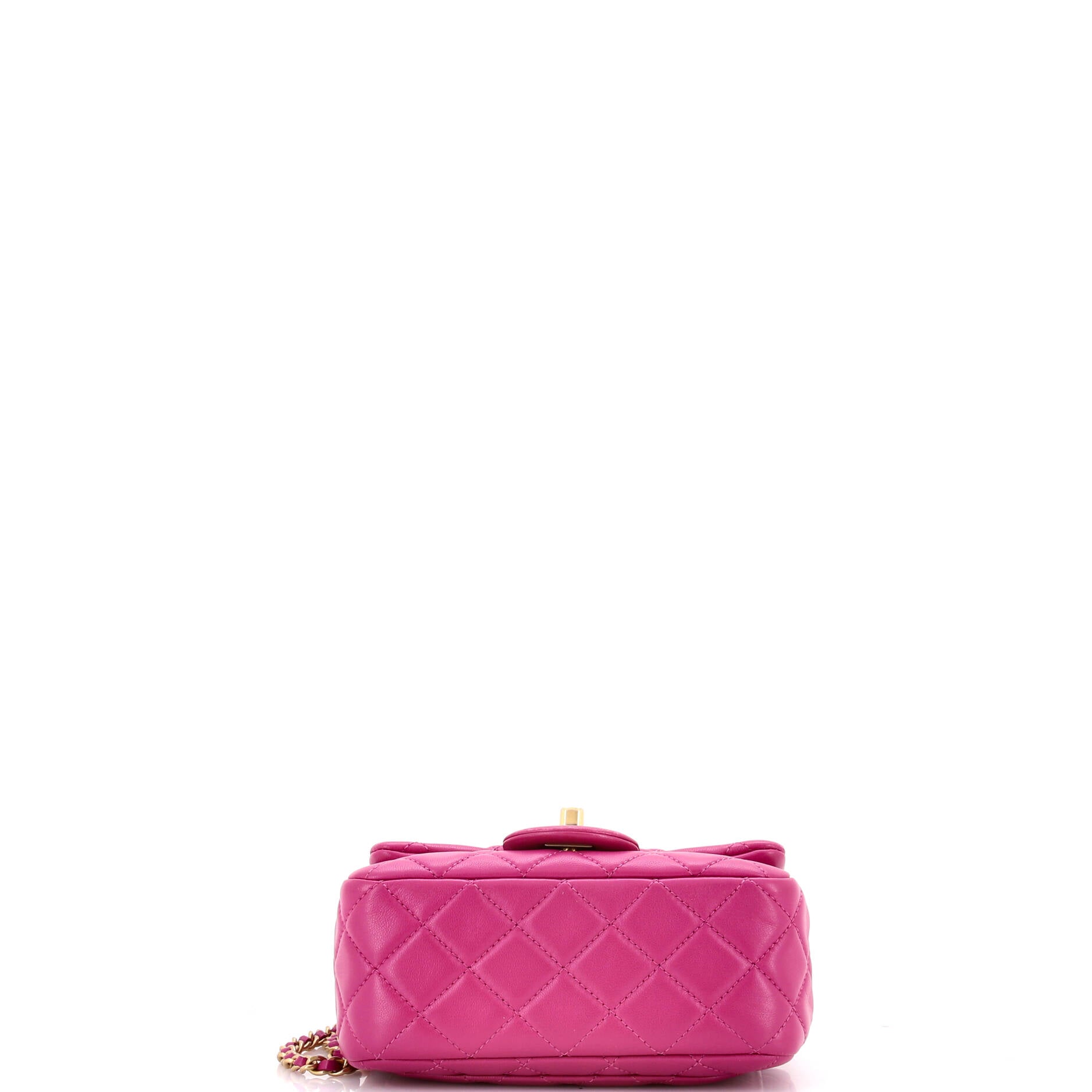 Chanel Pearl Crush Square Flap Bag Quilted Lambskin Mini