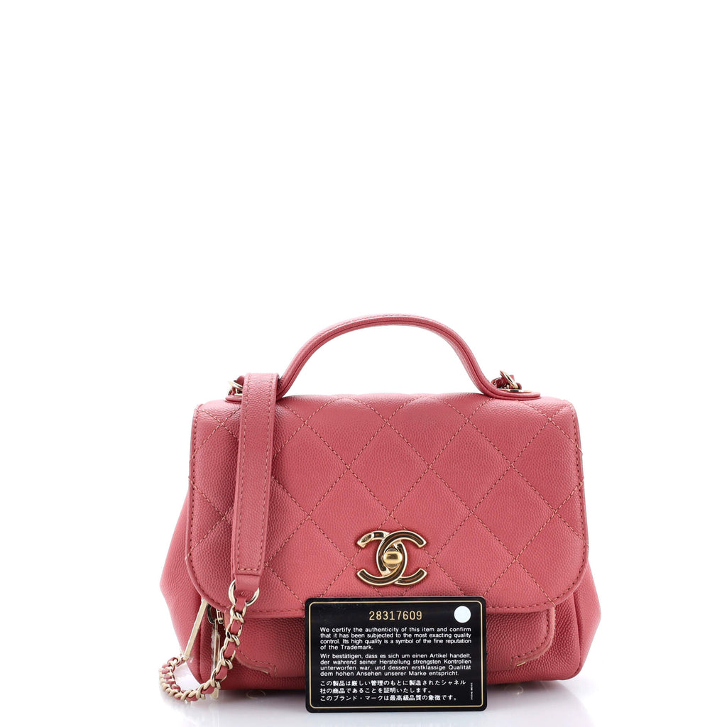Chanel Business Affinity Flap Bag Quilted Caviar Mini
