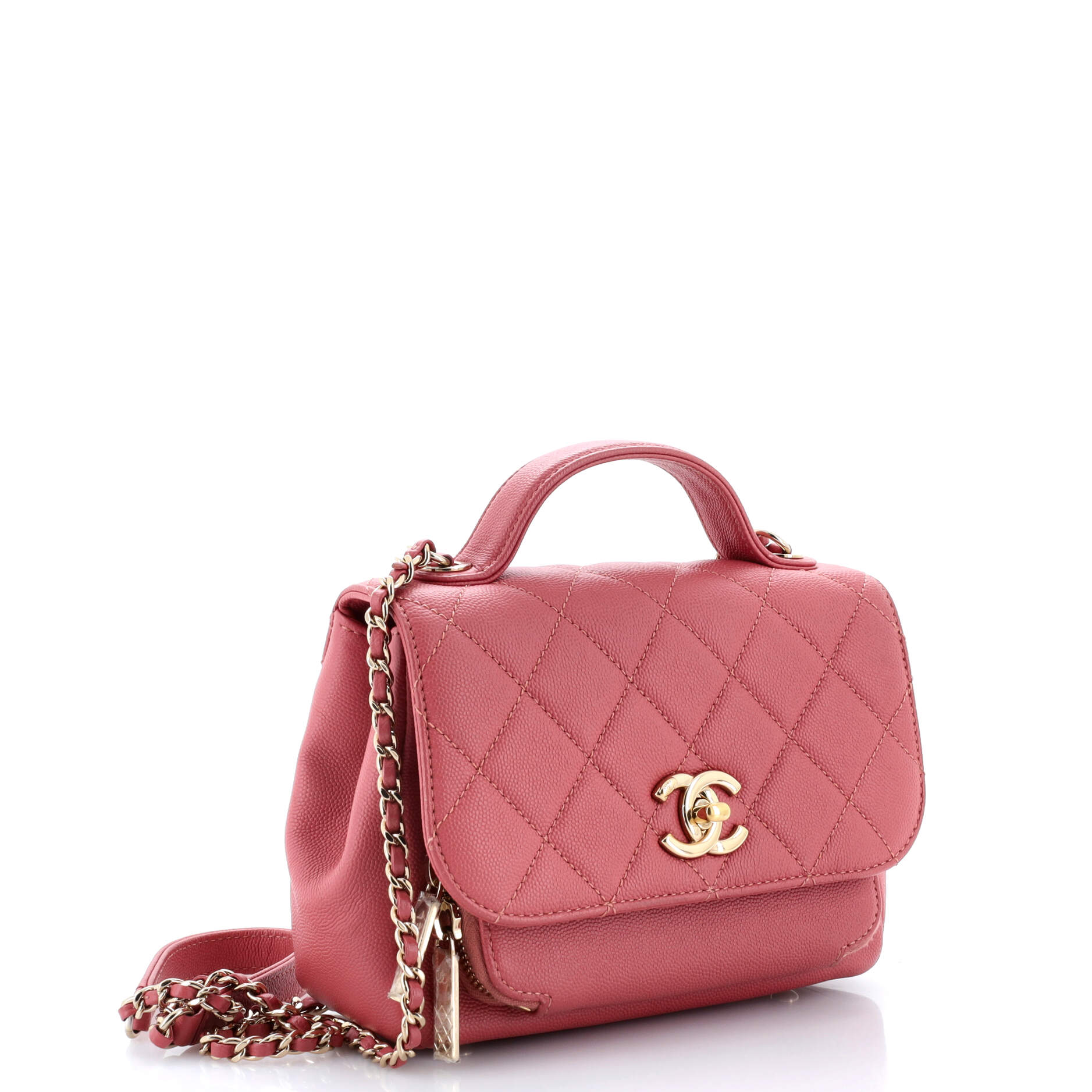 Chanel Business Affinity Flap Bag Quilted Caviar Mini