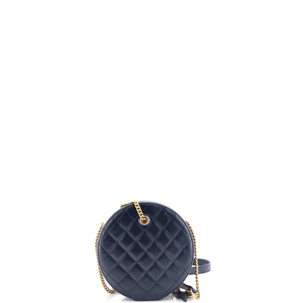 Chanel En Vogue Round Bag Crumpled Calfskin Small