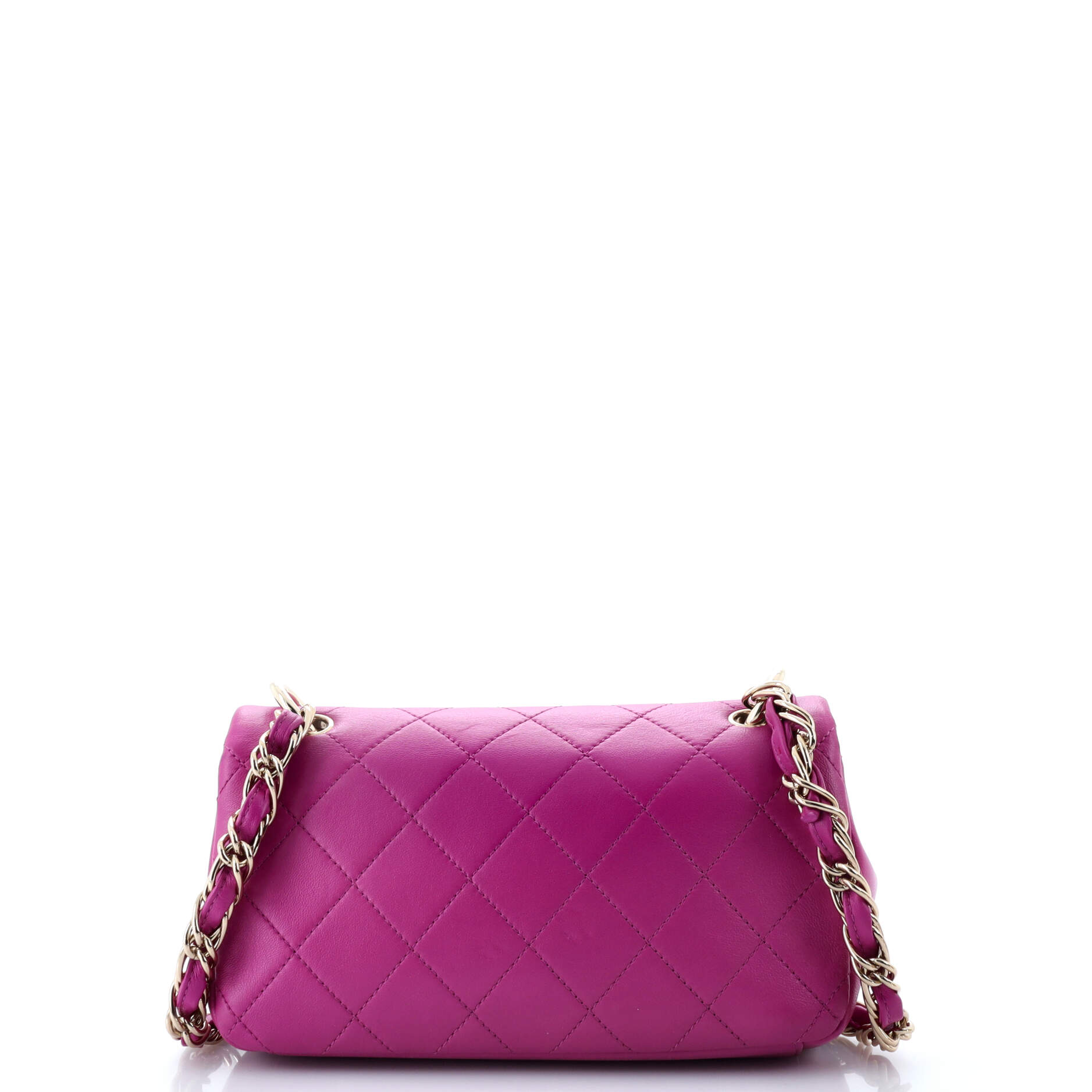 Chanel Twist Chain Enamel CC Flap Bag Quilted Lambskin Large