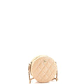 Chanel Round Clutch with Chain Quilted Caviar Mini