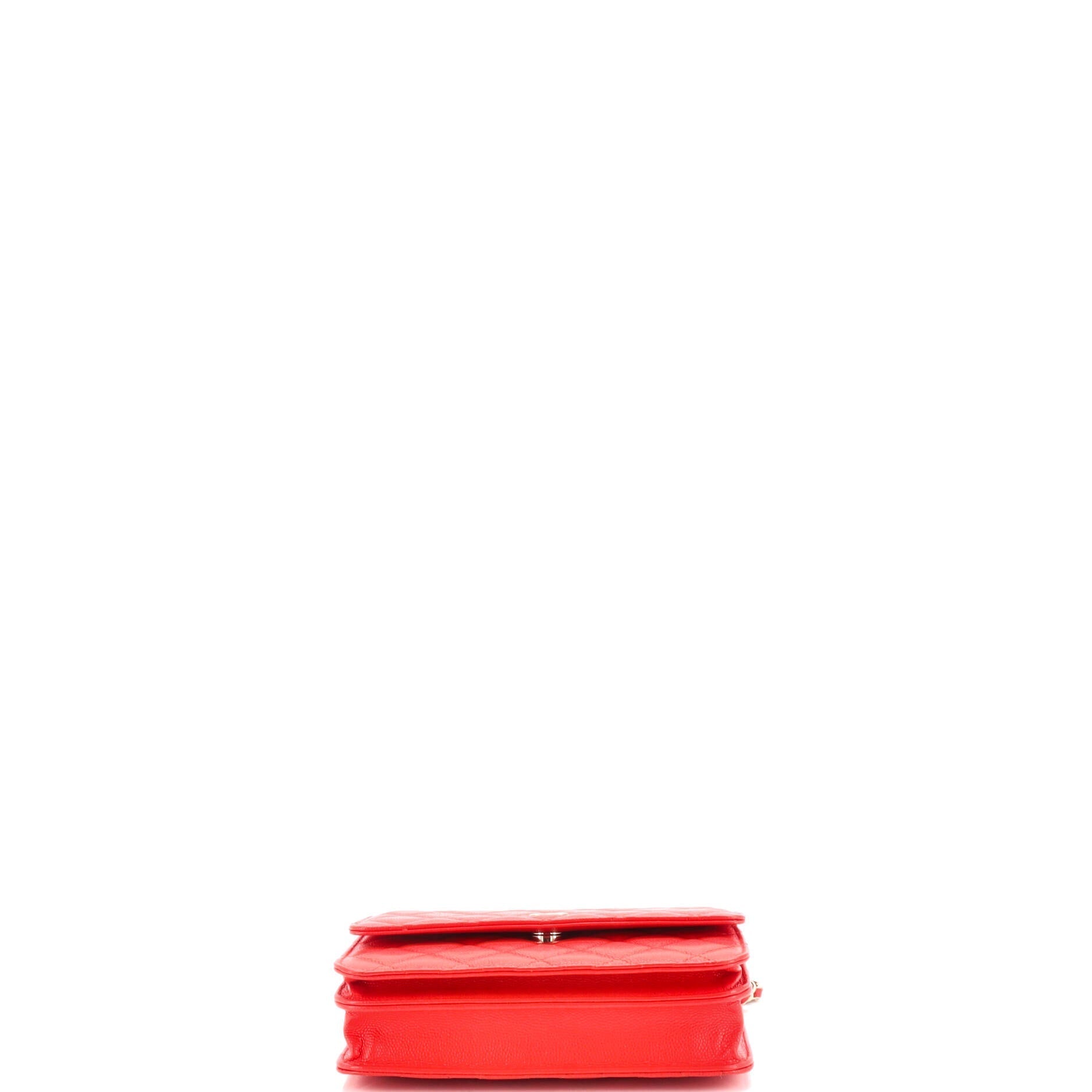 Chanel Square Wallet on Chain Quilted Caviar