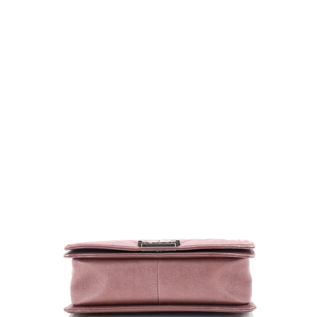 Chanel Boy Flap Bag Chevron Caviar Old Medium