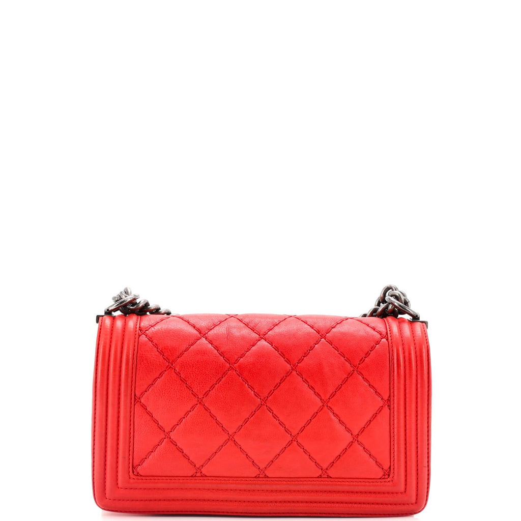 Chanel Stitch Boy Flap Bag Quilted Calfskin Old Medium