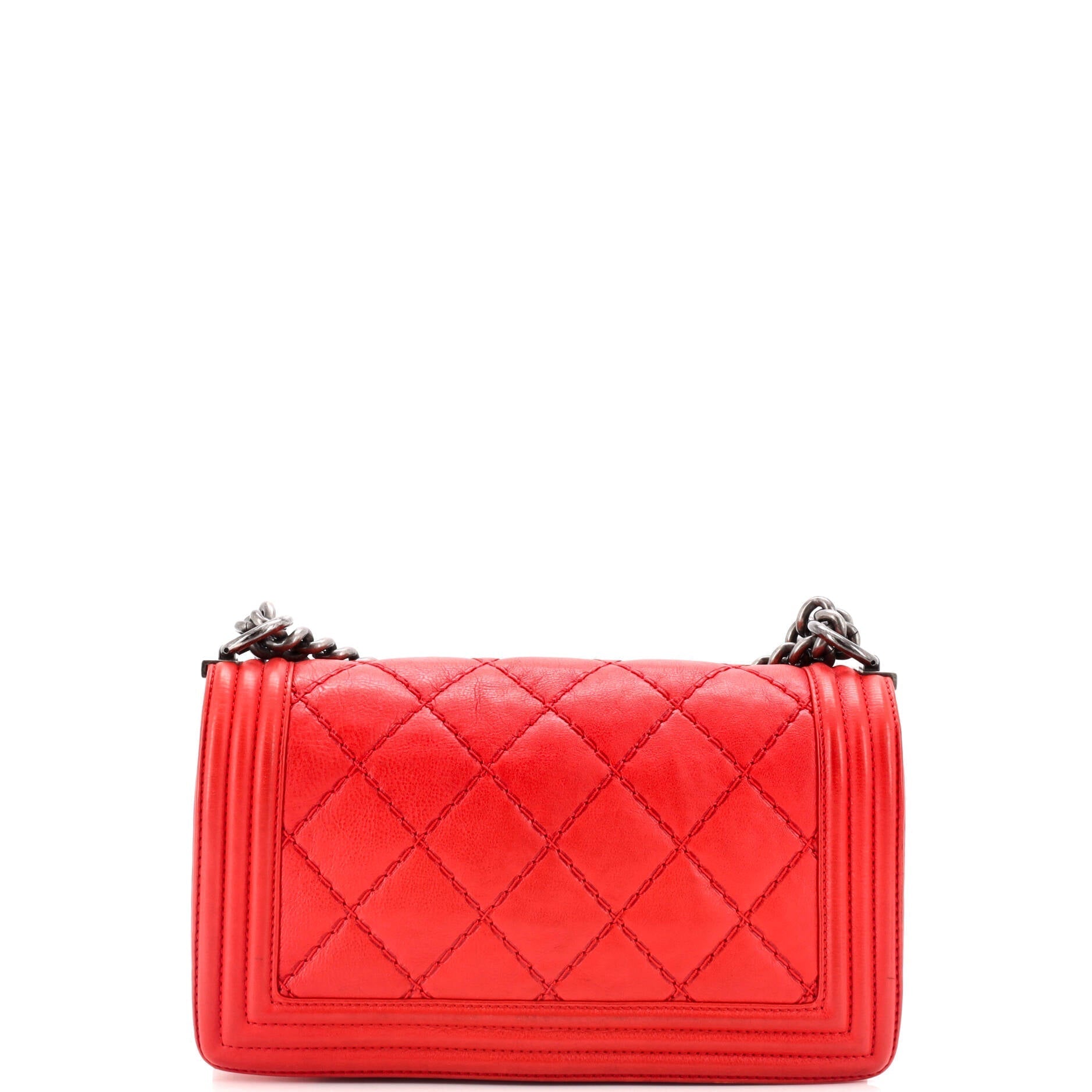 Chanel Stitch Boy Flap Bag Quilted Calfskin Old Medium