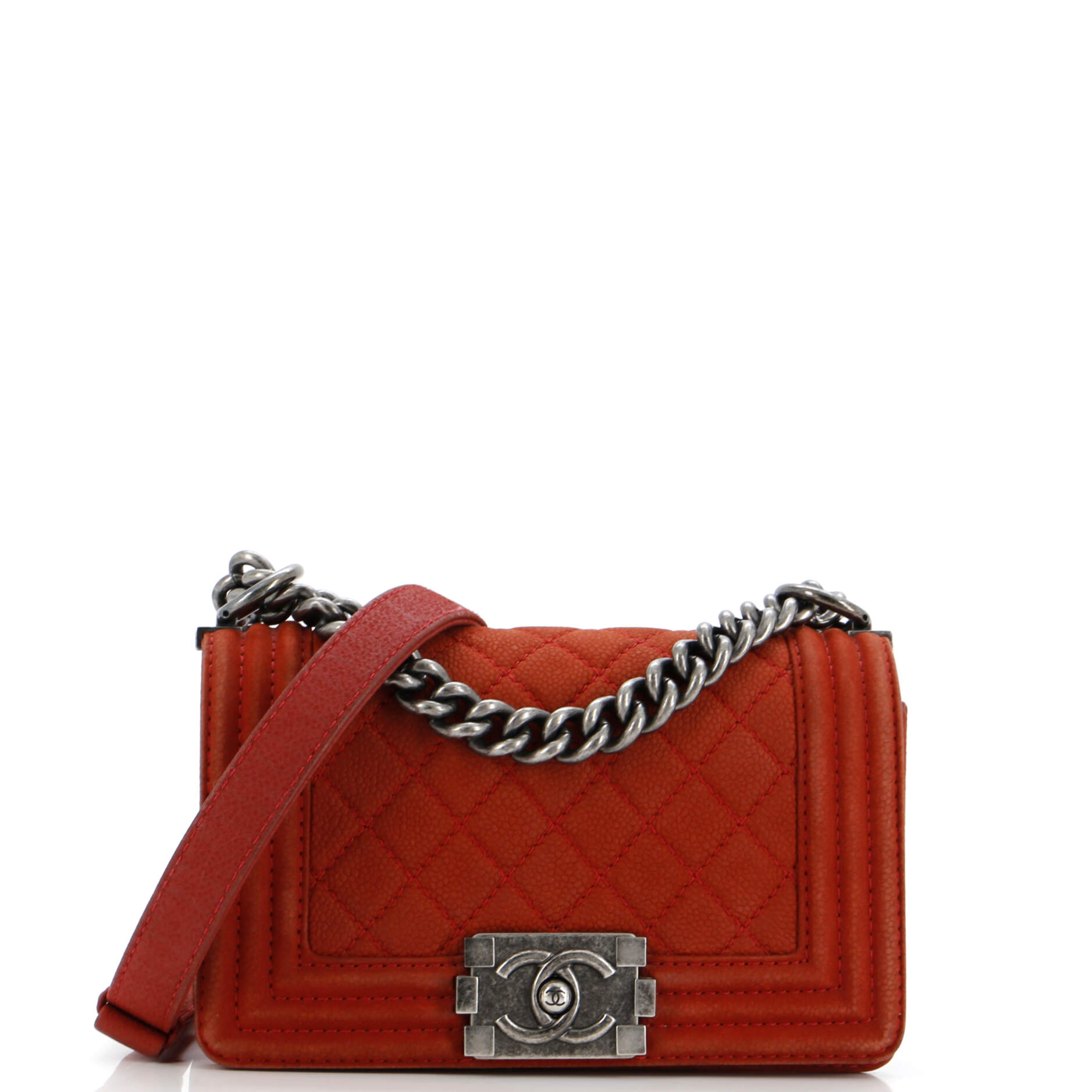 Chanel Boy Flap Bag Quilted Matte Caviar Small
