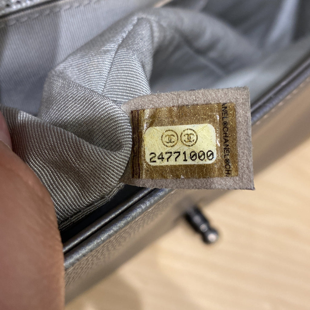 Chanel Boy Flap Bag Quilted Caviar Old Medium